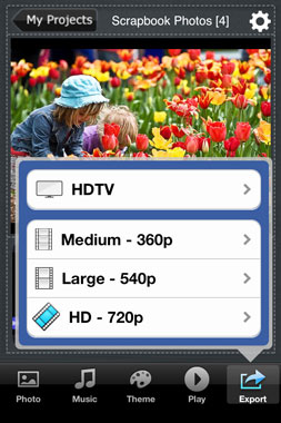 Facebook slideshow on iPhone